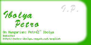 ibolya petro business card